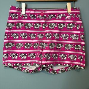 🔹5/$25🔹 Crown & Ivy Pink  Stripe Elephant Print Cotton Shorts. Size 4